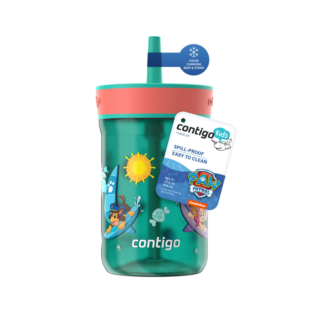 Contigo® Kids’ Leighton Straw Tumbler with Spill-Proof Leak-Proof Lid, 14oz