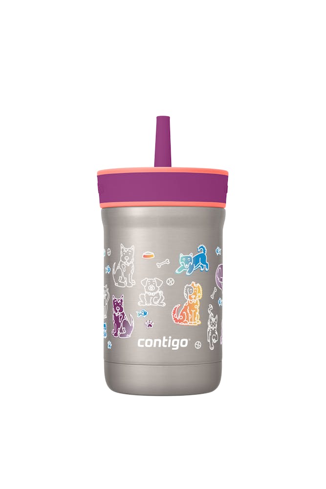 Kids Leighton Spill-Proof Stainless Steel Tumbler with Straw, 12oz P5