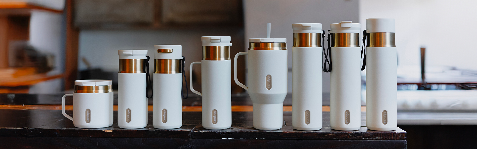 Contigo white bottle lineup